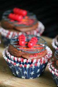 BBQ Cupcakes with Grilled Hot Dogs by Life Love Liz