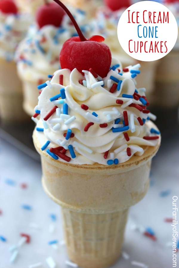 We've found 15 of the Best 4th of July Cupcakes and they are red, white and blue and delicious! They'd be perfect for your Fourth of July party or summer family BBQ! These 15 yummy Patriotic Cupcakes will be a delicious 4th of July treat. Pin these easy to make Independence Day desserts for later and follow us for more 4th of July Food Ideas. 