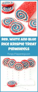 Red White and Blue Rice Krispie Pinwheels by Hungry Happenings