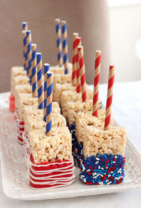 4th of July Rice Krispie Treats by Life Love and Sugar