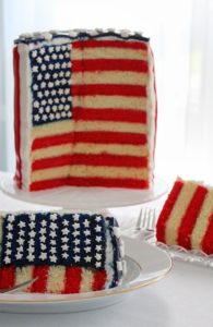 Stars and Stripes American Flag Cake by Sugary Winzy