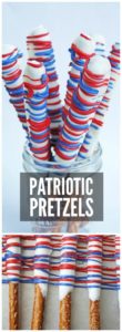 Red White and Blue Pretzel Rods by Catch My Party