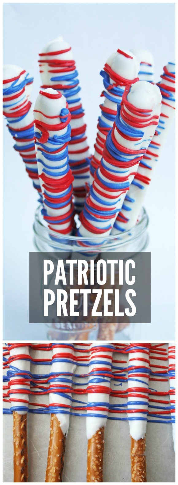 We've found 15 of the Best 4th of July Pretzels and they are sweet, salty, delicious and red, white and blue! They'd be perfect 4th of July dessert for your Fourth of July party or summer family BBQ! These 15 yummy Patriotic Pretzel Snacks will be a delicious 4th of July treat.  Pin these easy to make Independence Day desserts for later and follow us for more 4th of July Food Ideas. 