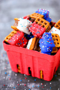 Red White and Blue Pretzel Bites by The Gunny Sack