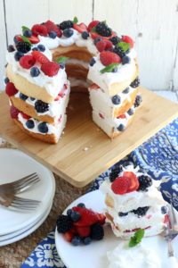 Angel Food Cake with Berries by Hoosier Homemade