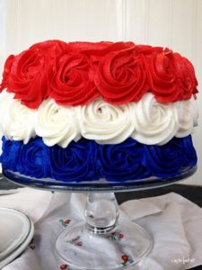 Patriotic Rose Cake by I Am Baker