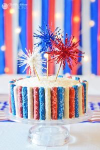4th of July Sparkler Cake by Sprinkle Some Fun