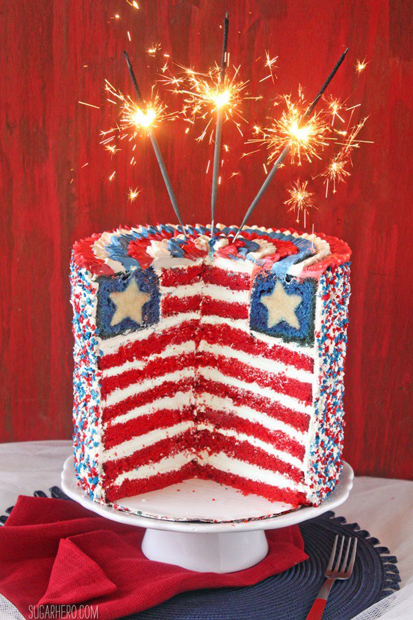 We've found 15 of the Best 4th of July Cakes. Pretty, yummy and Red White and Blue, these fun and easy Cake Recipes are perfect for your Fourth of July party or Memorial Day barbecue. These 15 Patriotic Cakes are some of the best 4th of July desserts that we could find. Pin these easy to make Independence Day Treats for later and follow us for more 4th of July Food Ideas. 