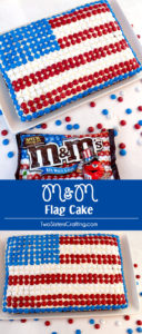M&M Flag Cake by Two Sisters Crafting