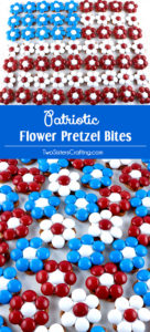 Patriotic Flower Pretzel Bites by Two Sisters Crafting