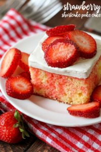 Strawberry Shortcake Poke Cake by Lil Luna